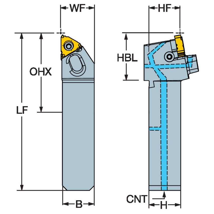 CoroThread 266 QS Shank Tool for Thread Turning QS-266-RFA123C
