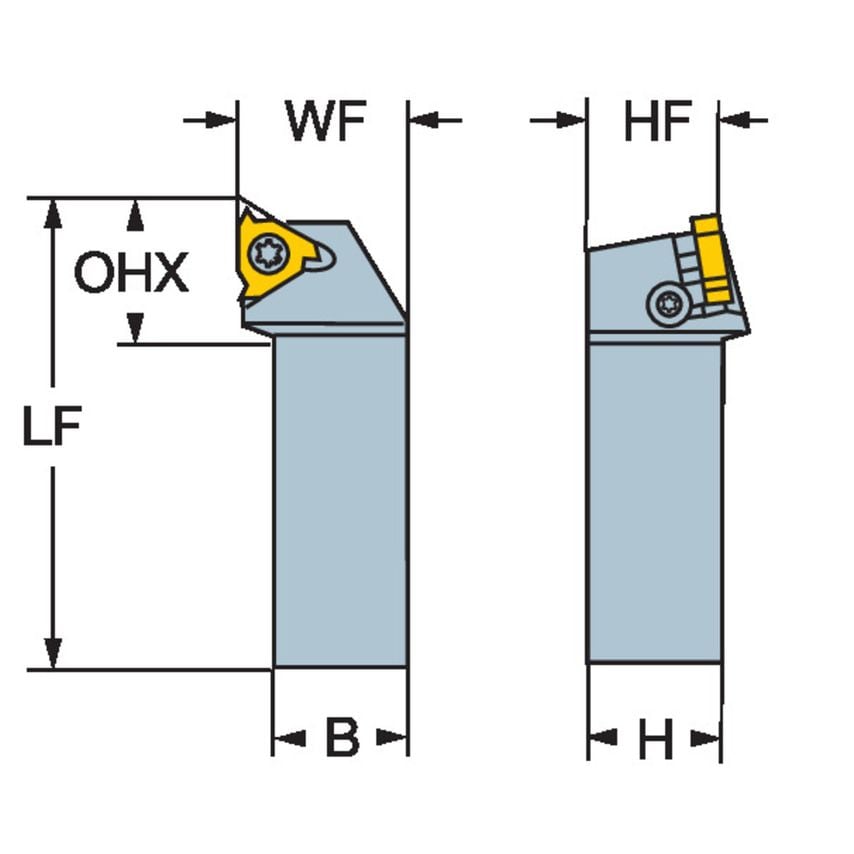 CoroThread 266 Shank Tool for Thread Turning 266RFG-1616-16