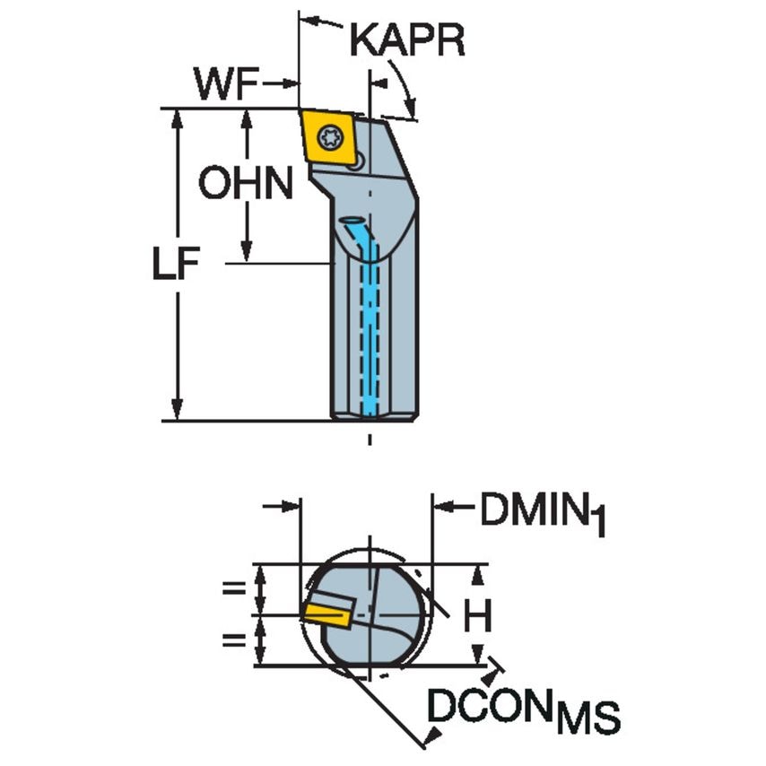 CoroTurn 107 Boring Bar for Turning A10R-SCLCR2