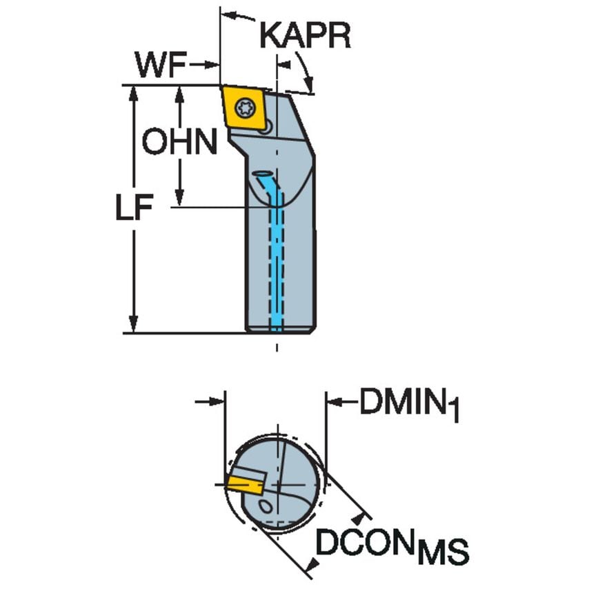 CoroTurn 107 Boring Bar for Turning A10R-SCLCR3-R