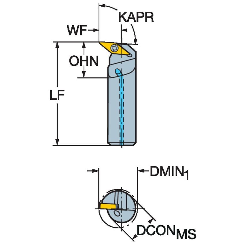 CoroTurn 107 Boring Bar for Turning A10R-SVUCR2-ER