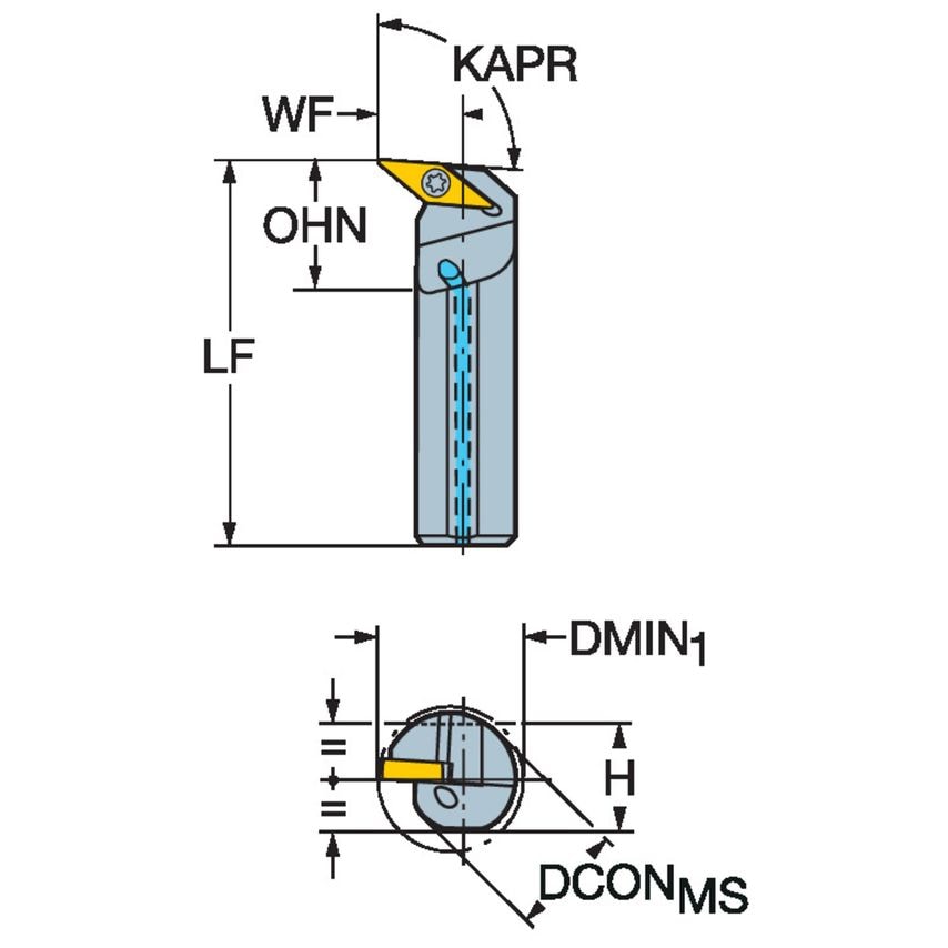 CoroTurn 107 Boring Bar for Turning A10R-SVUCR2-E