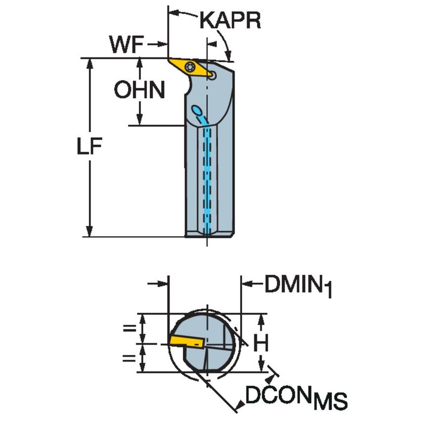 CoroTurn 107 Boring Bar for Turning A12S-SVUBR2-E
