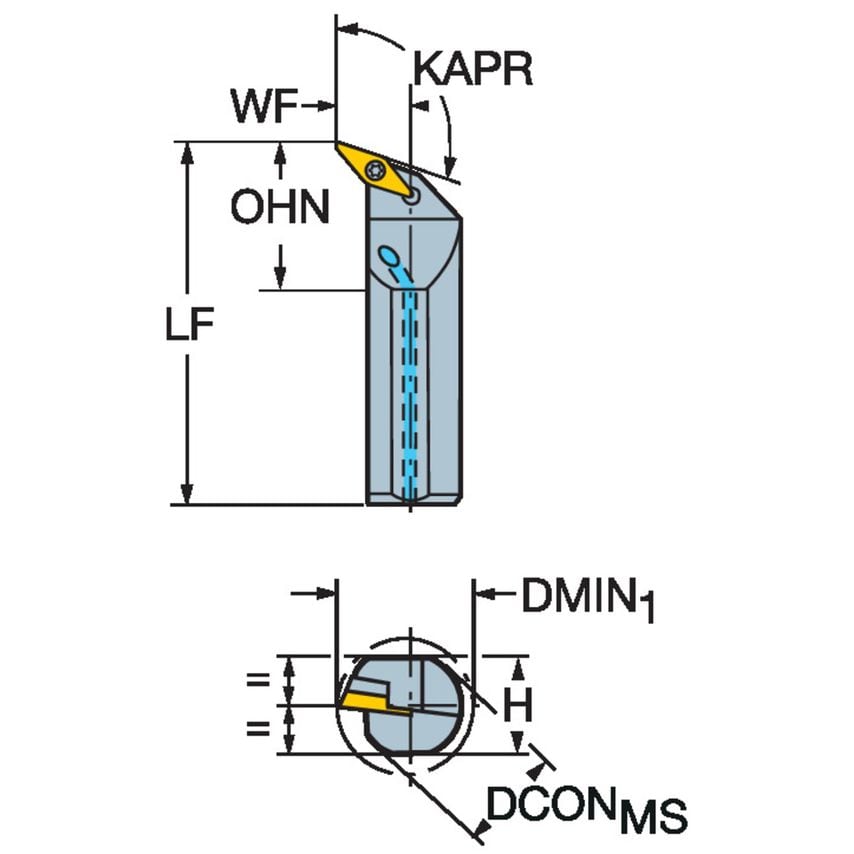 CoroTurn 107 Boring Bar for Turning A24T-SVQBR3