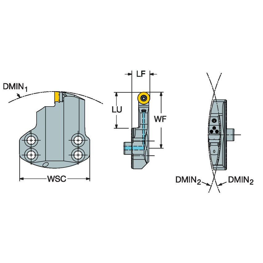 CoroTurn 107 Head for Turning SL70-SRDCL-50-12XC