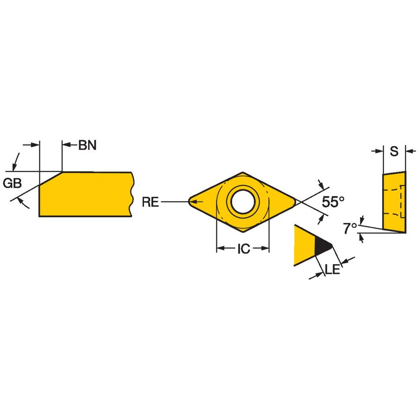 CoroTurn 107 Insert for Turning DCGW070204S01020F7125
