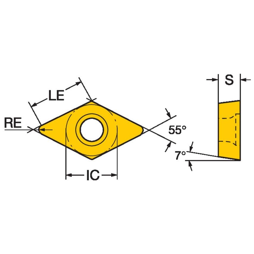 CoroTurn 107 Insert for Turning DCMT11T308-UM235