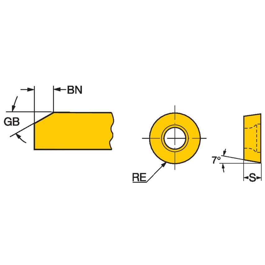 CoroTurn 107 Insert for Turning RCMT09T300-SMS05F