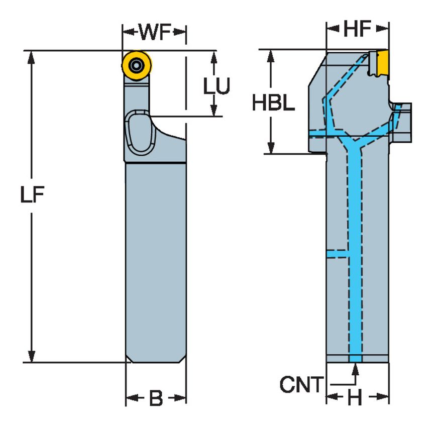 CoroTurn 107 QS Shank Tool for Turning QS-SRDCL-12-25-10XC