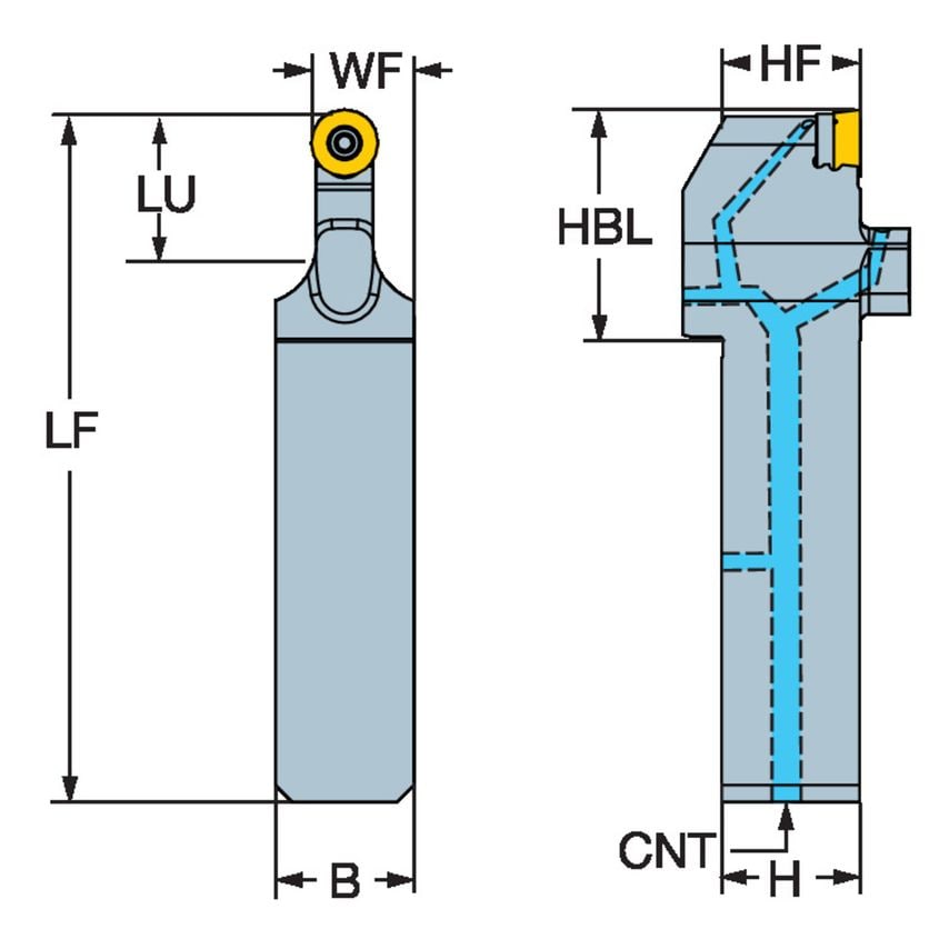CoroTurn 107 QS Shank Tool for Turning QS-SRDCN-12-25-10XC