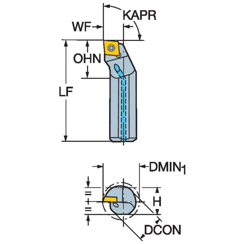 CoroTurn 111 Boring Bar for Turning A05K-SCLPR2