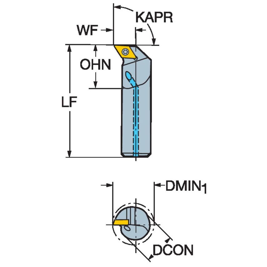 CoroTurn 111 Boring Bar for Turning A08M-SDUPR2-ER