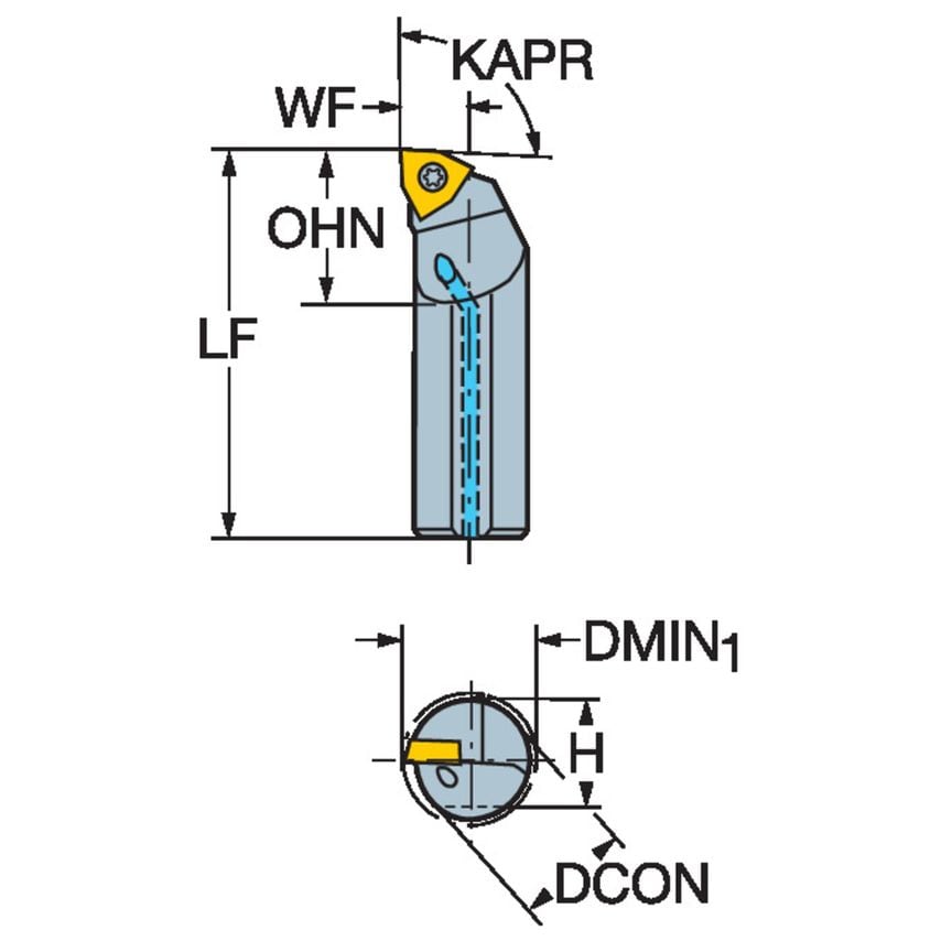 CoroTurn 111 Boring Bar for Turning A08M-SWLPR2