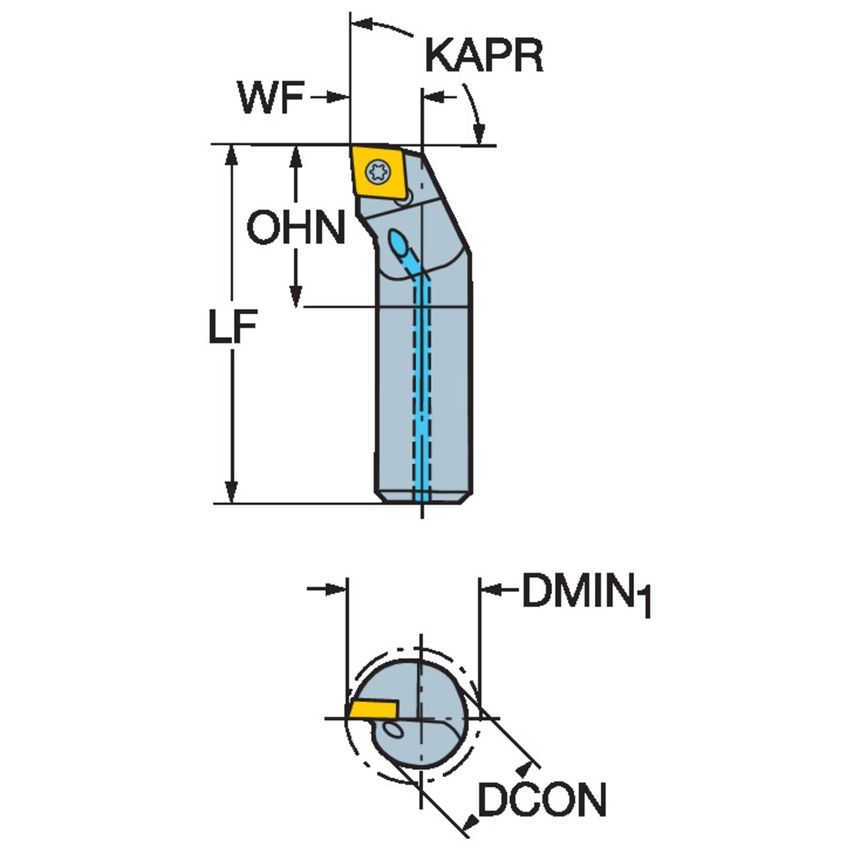 CoroTurn 111 Solid Carbide Boring Bar for Turning E05K-SCLPR2-R