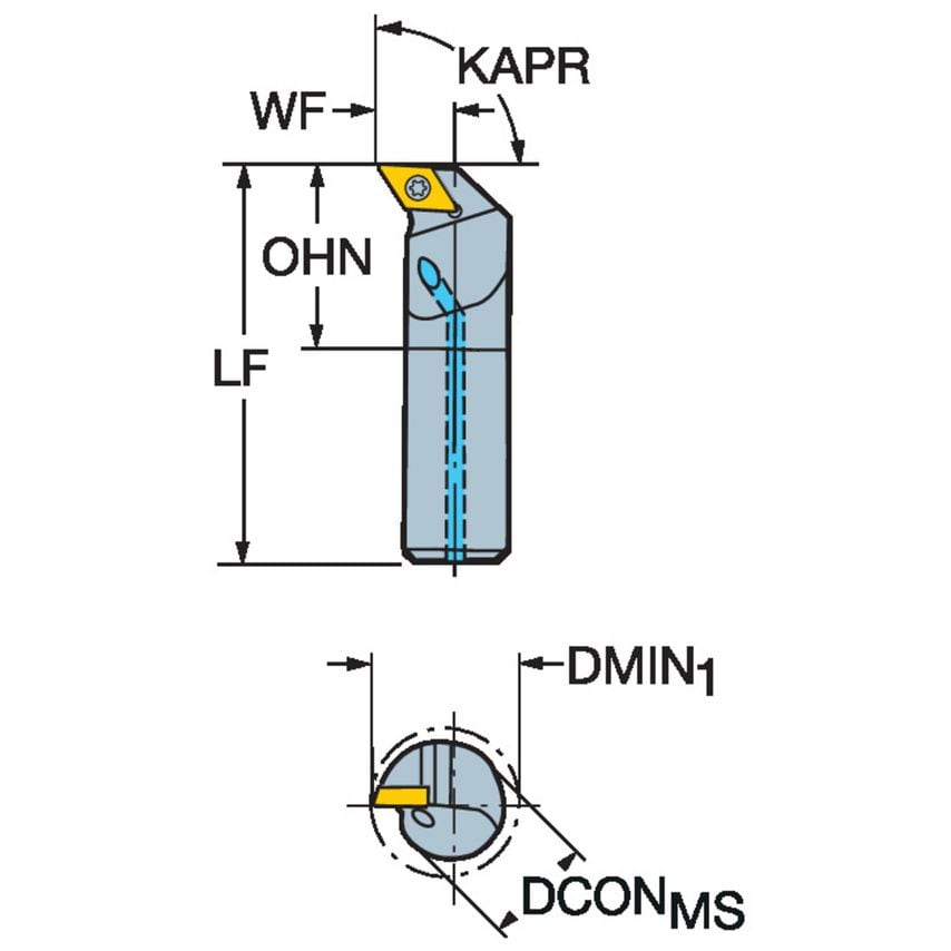 CoroTurn 111 Solid Carbide Boring Bar for Turning E08R-SDUPR2-ER