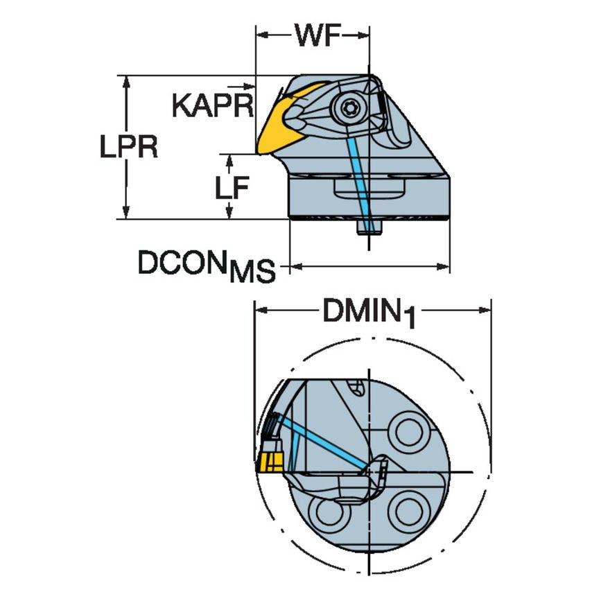 CoroTurn Prime Head for Turning SL-CPX25BL-40-11B50