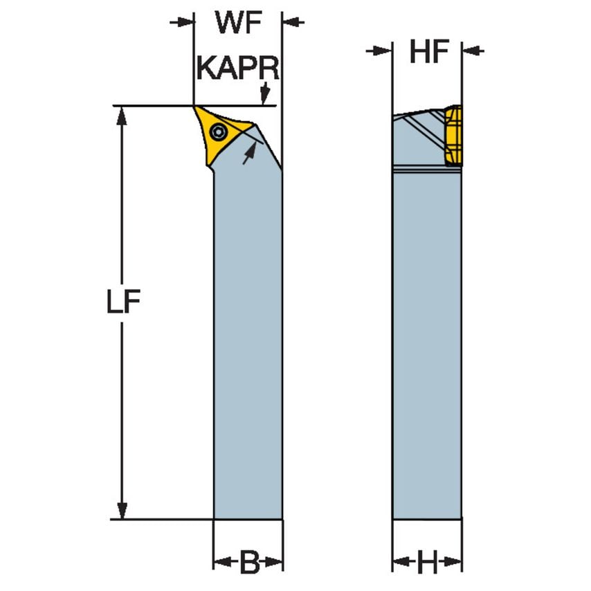 CoroTurn Prime Shank Tool for Turning CP-30AR-2525-11