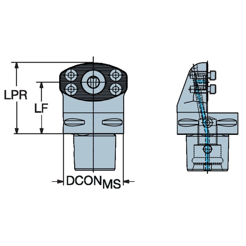 Coromant Capto to CoroTurn SL70 Adapter C6-SL70-RF-054-00