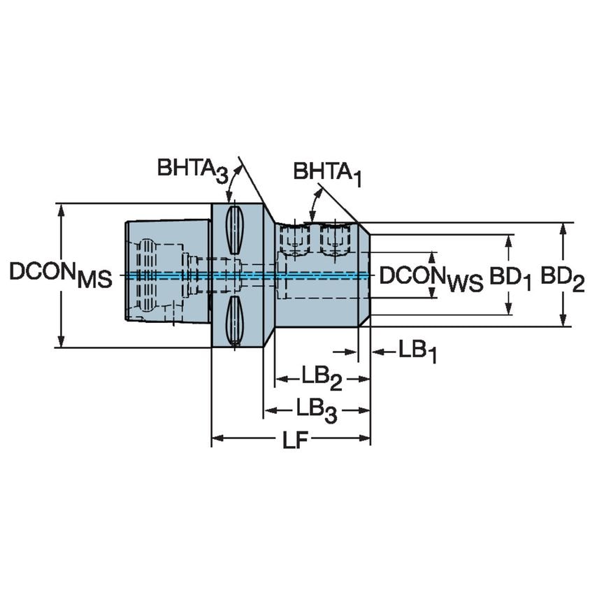 Coromant Capto to Weldon/Iso 9766 Adapter C10-A391.23-50120