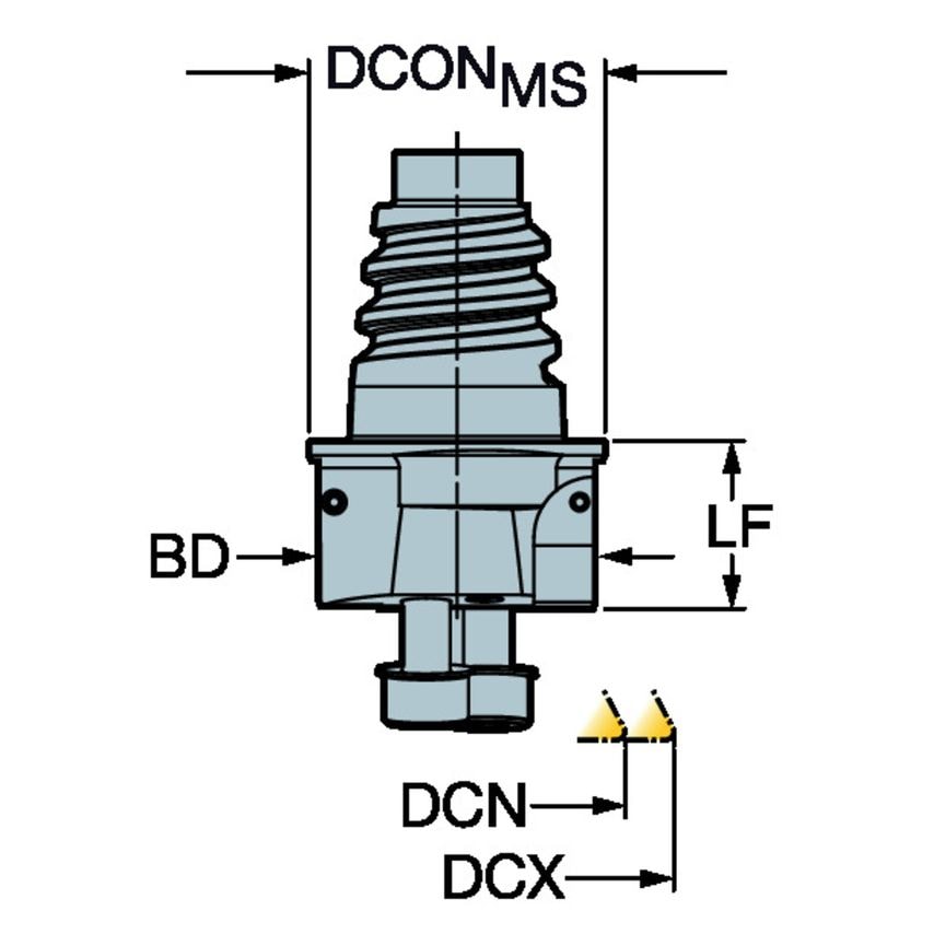 Coromant EH to CoroBore BR20 Tool Body EH20-BR20-A-015