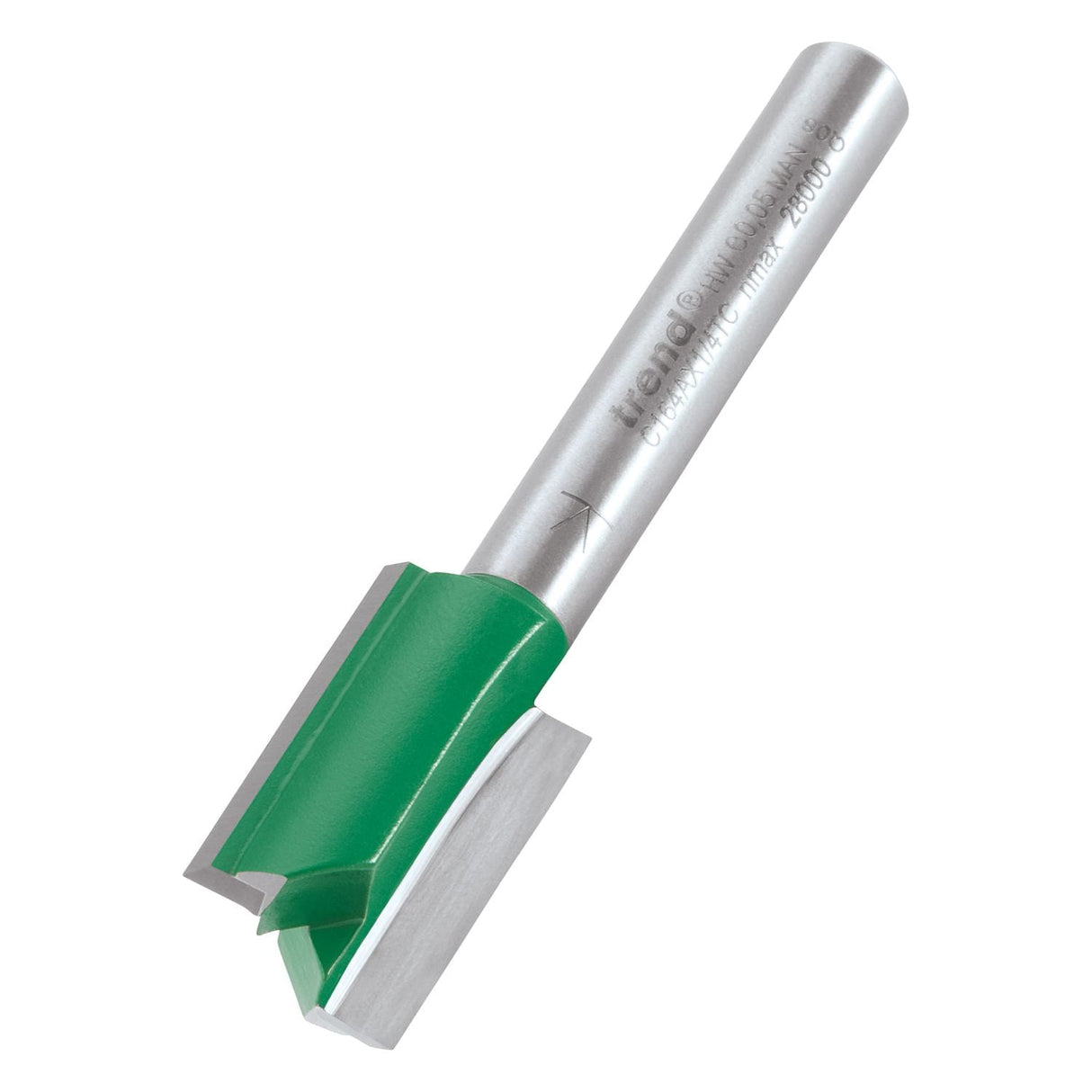 CraftPro 1/4in Two Flute Straight Router Cutter Bit 13 Dia x 20mm Cut Depth