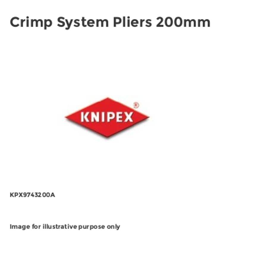 Crimp System Pliers 200mm KPX9743200A