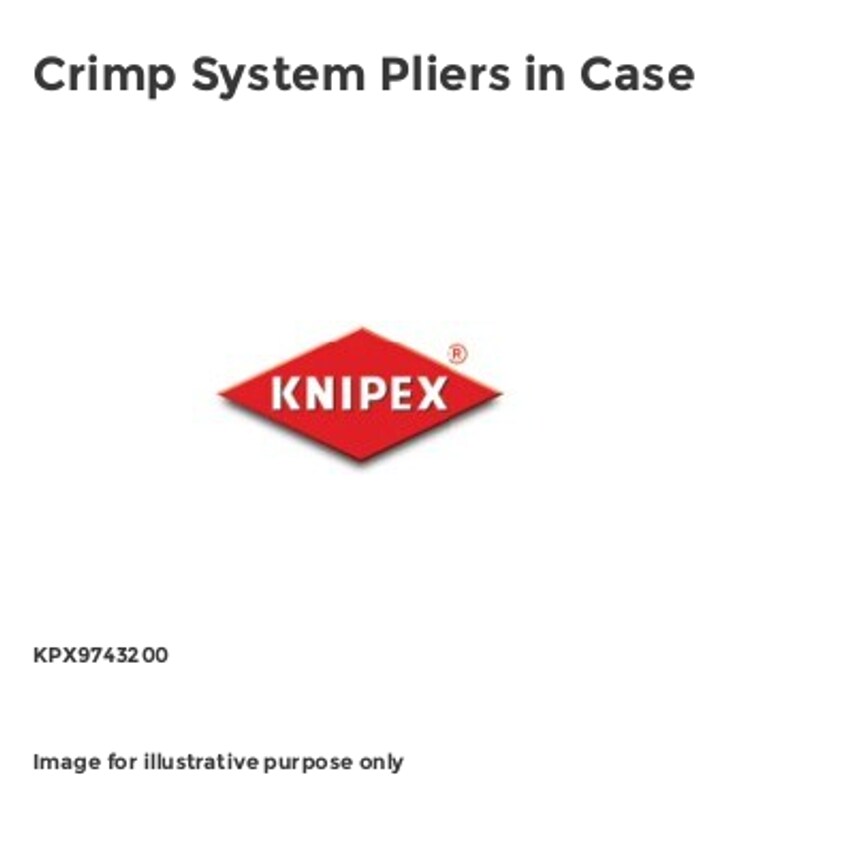 Crimp System Pliers in Case