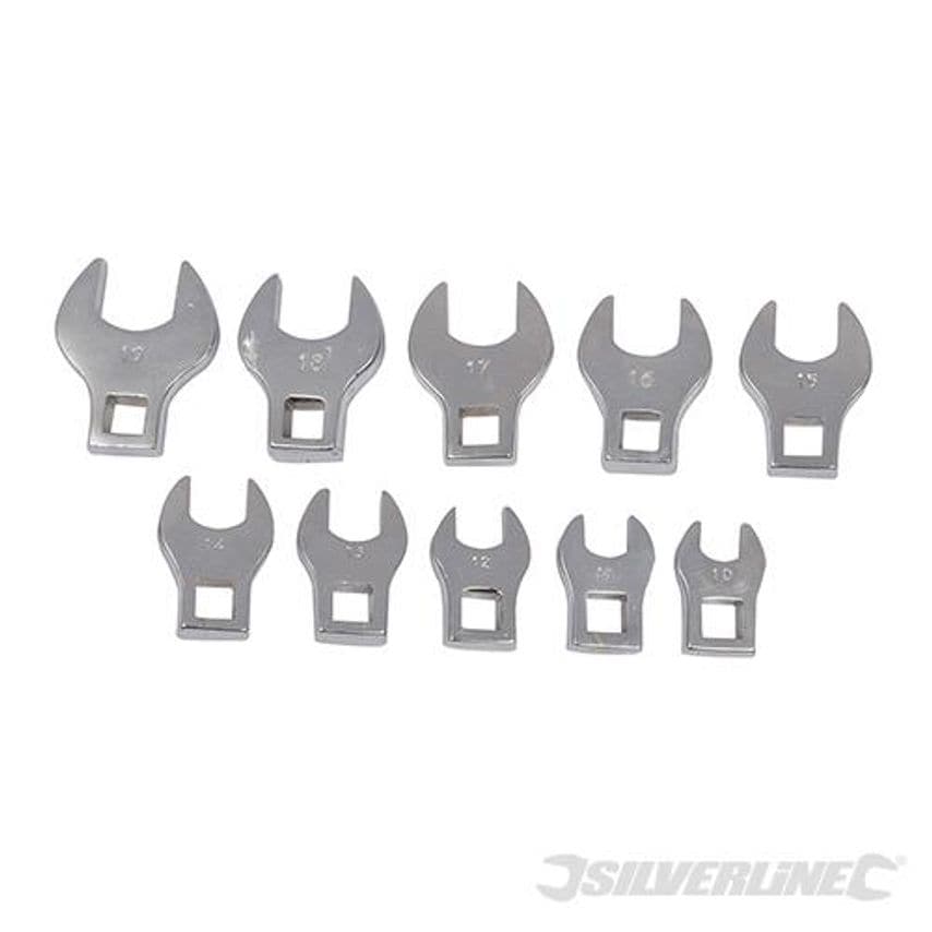 Crows Foot Spanner Set 10 Piece 10 - 19mm