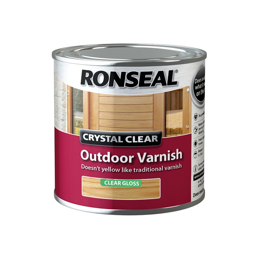 Crystal Clear Outdoor Varnish Matt 250ml RSLCCODVM250