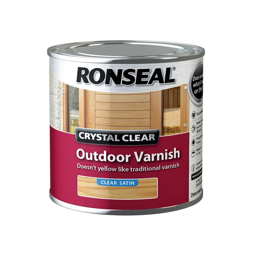 Crystal Clear Outdoor Varnish Satin 250ml RSLCCODVS250
