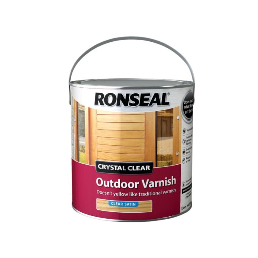 Crystal Clear Outdoor Varnish Satin 2.5 litre