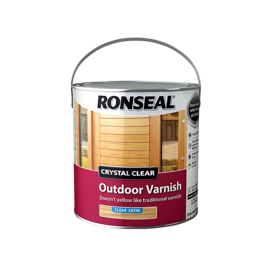 Crystal Clear Outdoor Varnish Satin 2.5 litre RSLCCODVS25L