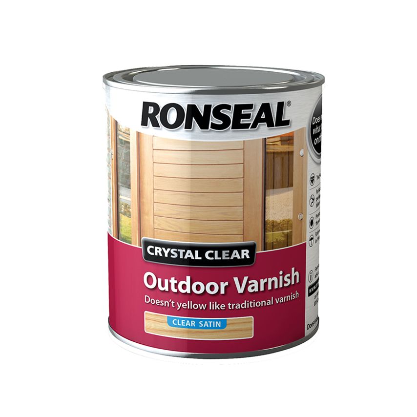 Crystal Clear Outdoor Varnish Satin 750ml RSLCCODVS750