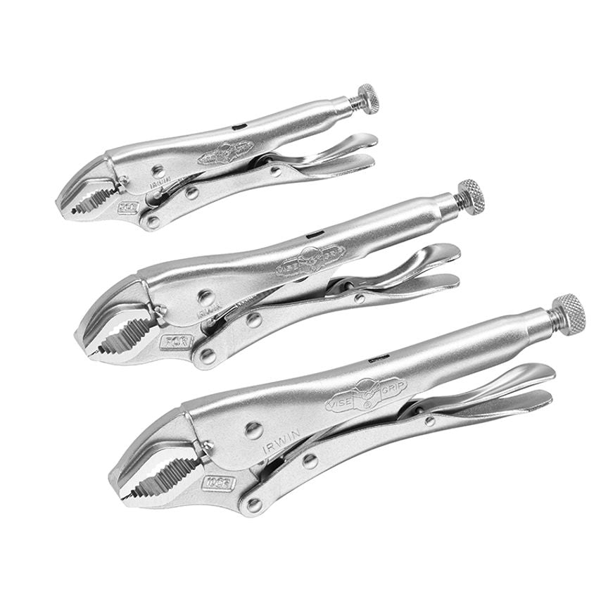 Curved Jaw Locking Pliers Set of 3 (5CR/7CR/10CR) VIS10508020