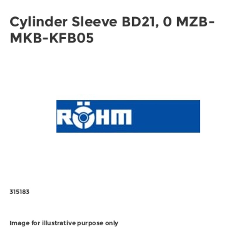 Cylinder Sleeve BD21, 0 MZB-MKB-KFB05