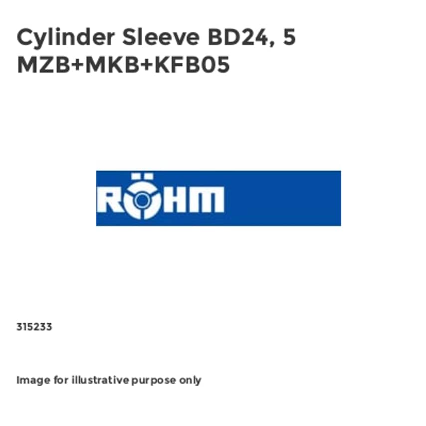 Cylinder Sleeve BD24, 5 MZB+MKB+KFB05