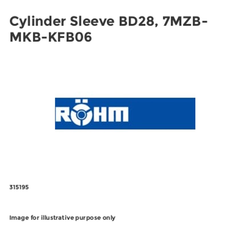 Cylinder Sleeve BD28, 7MZB-MKB-KFB06