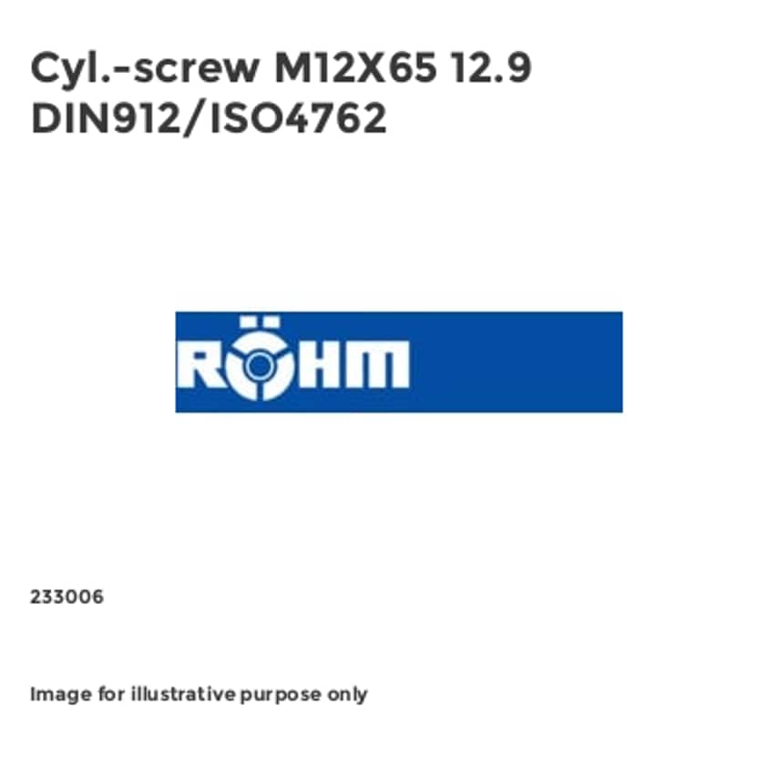 Cyl.-screw M12X65 12.9 DIN912/ISO4762