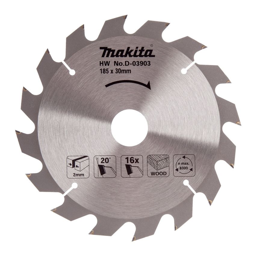 D-03903 Circular Saw Blade for Wood 185 x 30mm x 16T