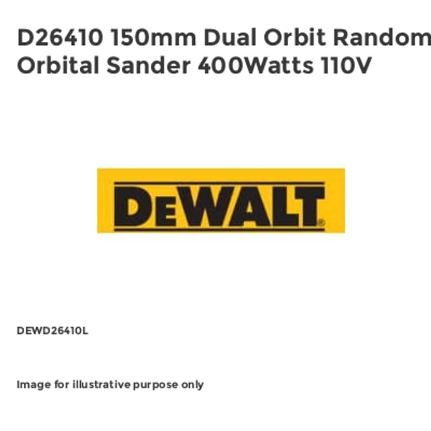 D26410 150mm Dual Orbit Random Orbital Sander 400Watts 110V