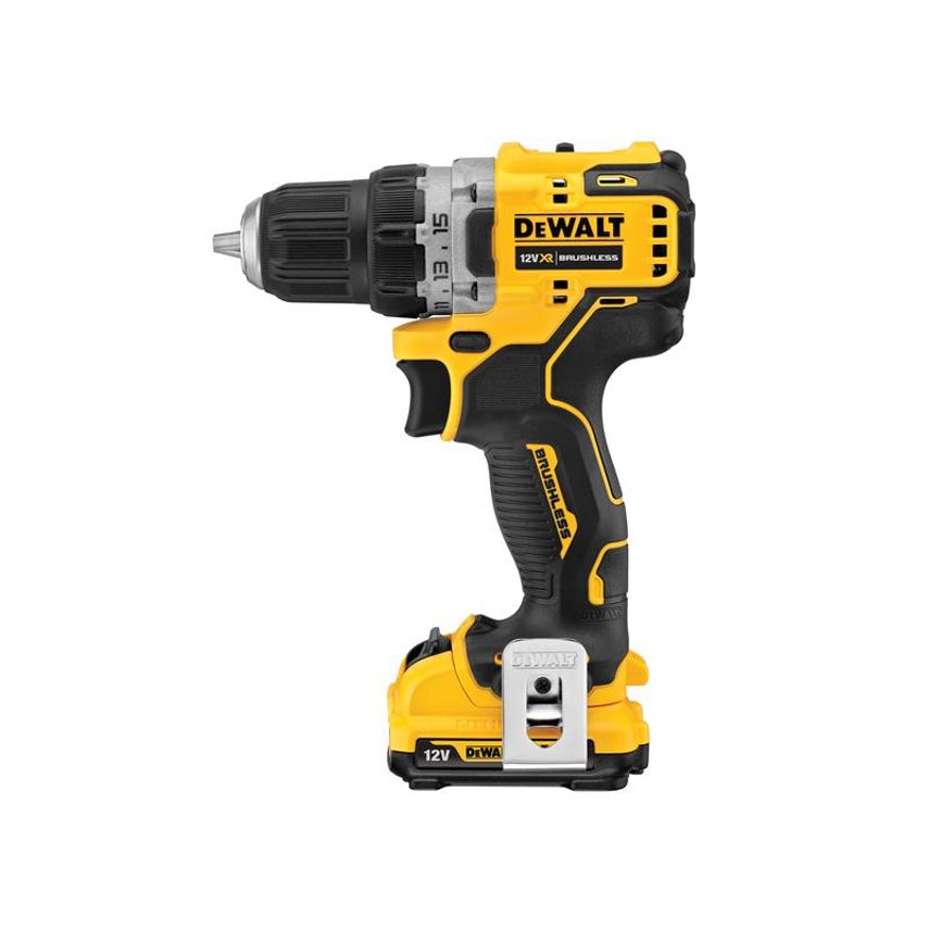 DCD701D2 XR Brushless Sub-Compact Drill Driver 12V 2 x 2.0Ah Li-ion DEWDCD701D2
