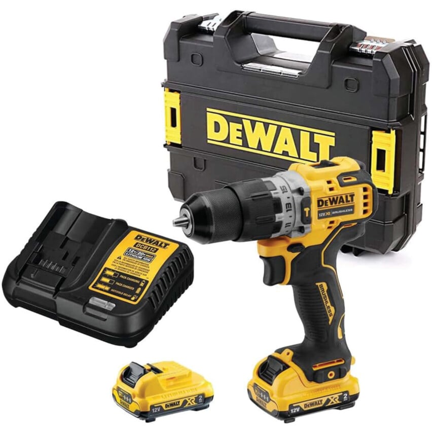 DCD706D2 12V XR Sub-compact Brushless Impact Drill Driver 2X 2.0AH Batteries