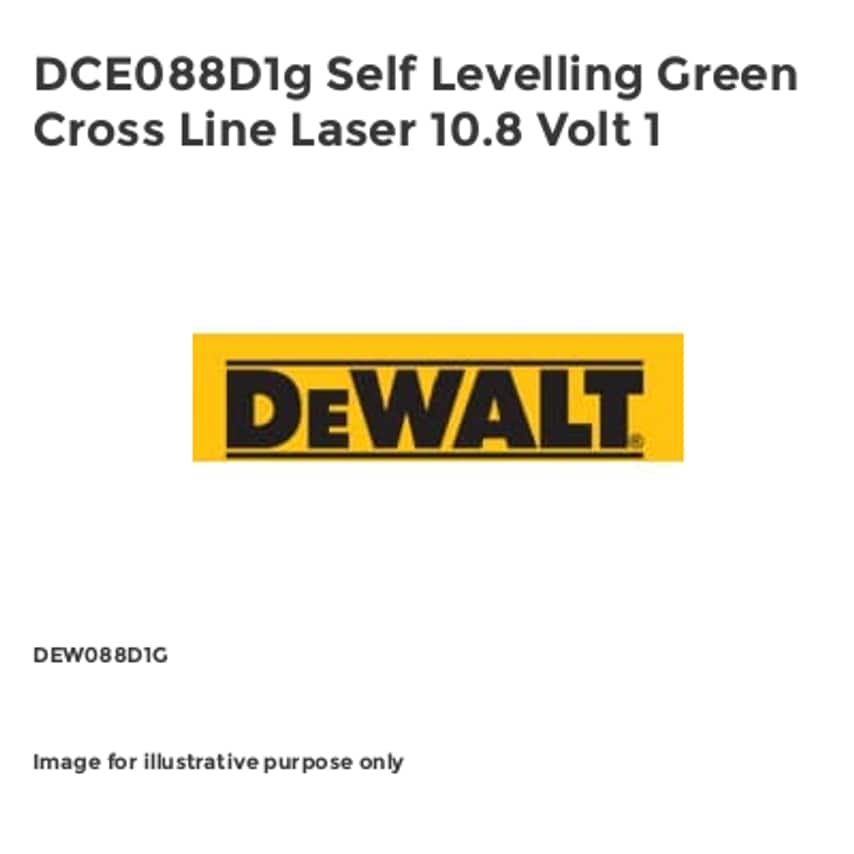 DCE088D1g Self Levelling Green Cross Line Laser 10.8 Volt 1