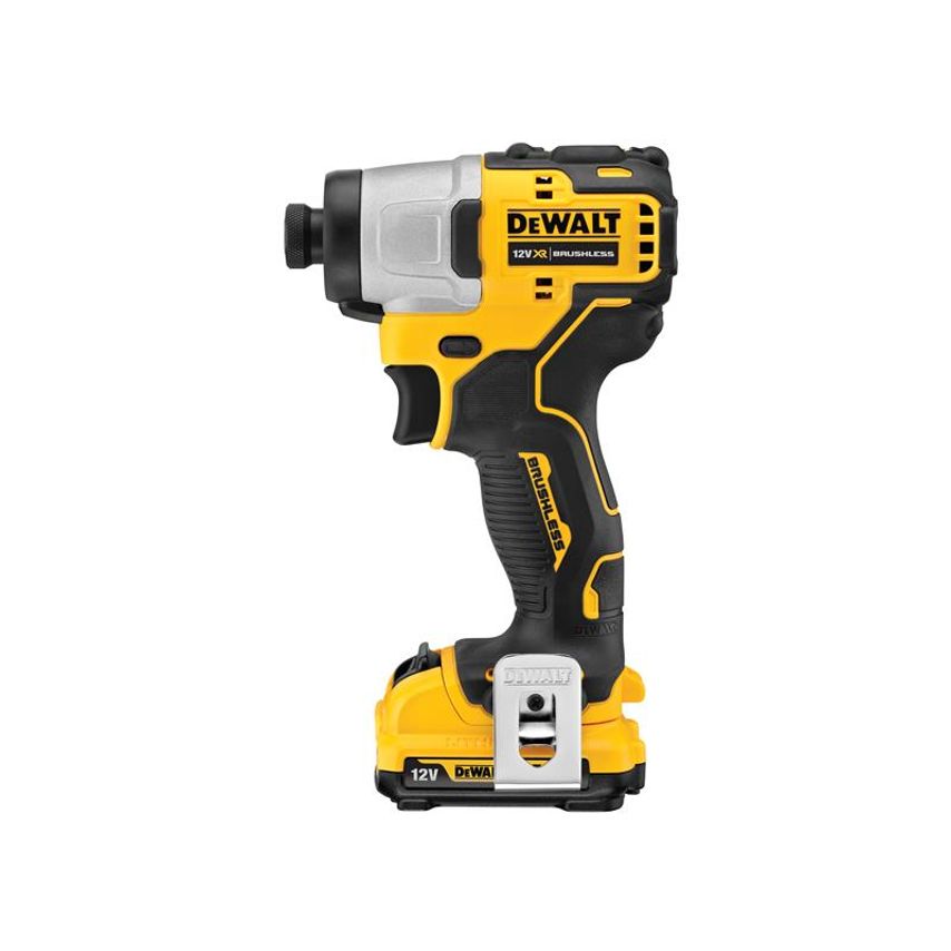 DCF801D2 XR Brushless Sub-Compact Impact Driver 12V 2 x 2.0Ah Li-ion DEWDCF801D2