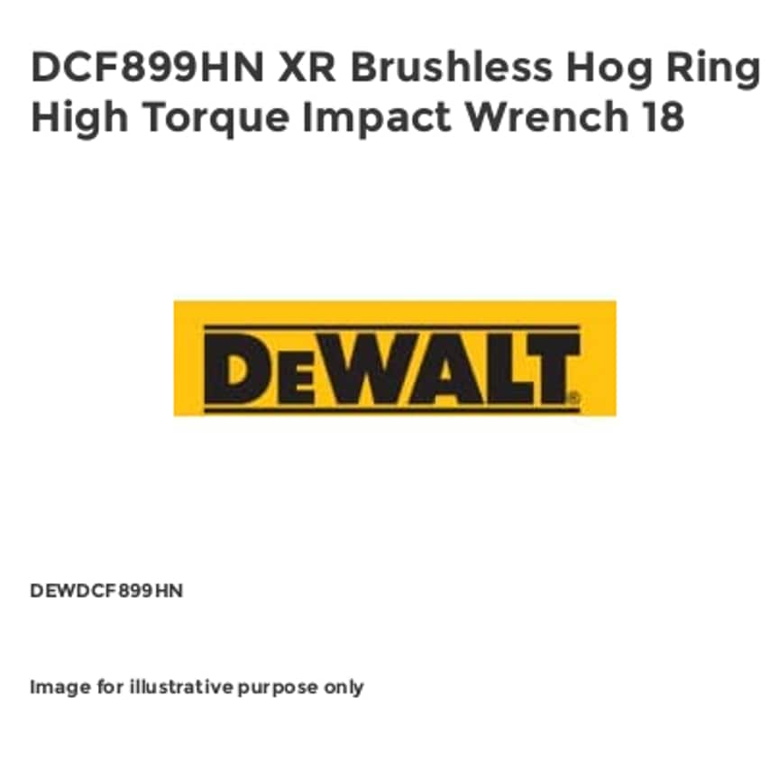 DCF899HN XR Brushless Hog Ring High Torque Impact Wrench 18 DEWDCF899HN