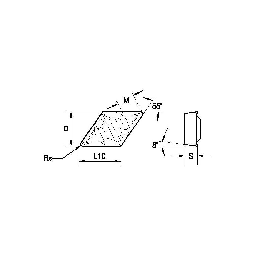 DCGR150408 Top Notch Profiling Insert