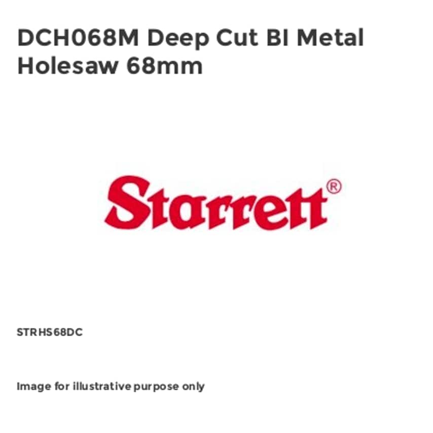 DCH068M Deep Cut BI Metal Holesaw 68mm STRHS68DC