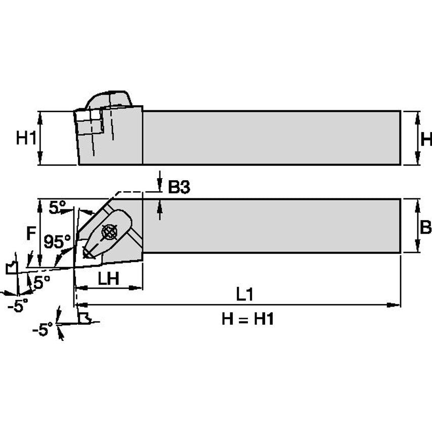 DCLNL2525M16KC06 D Clamping Holder W25, 0MM L150