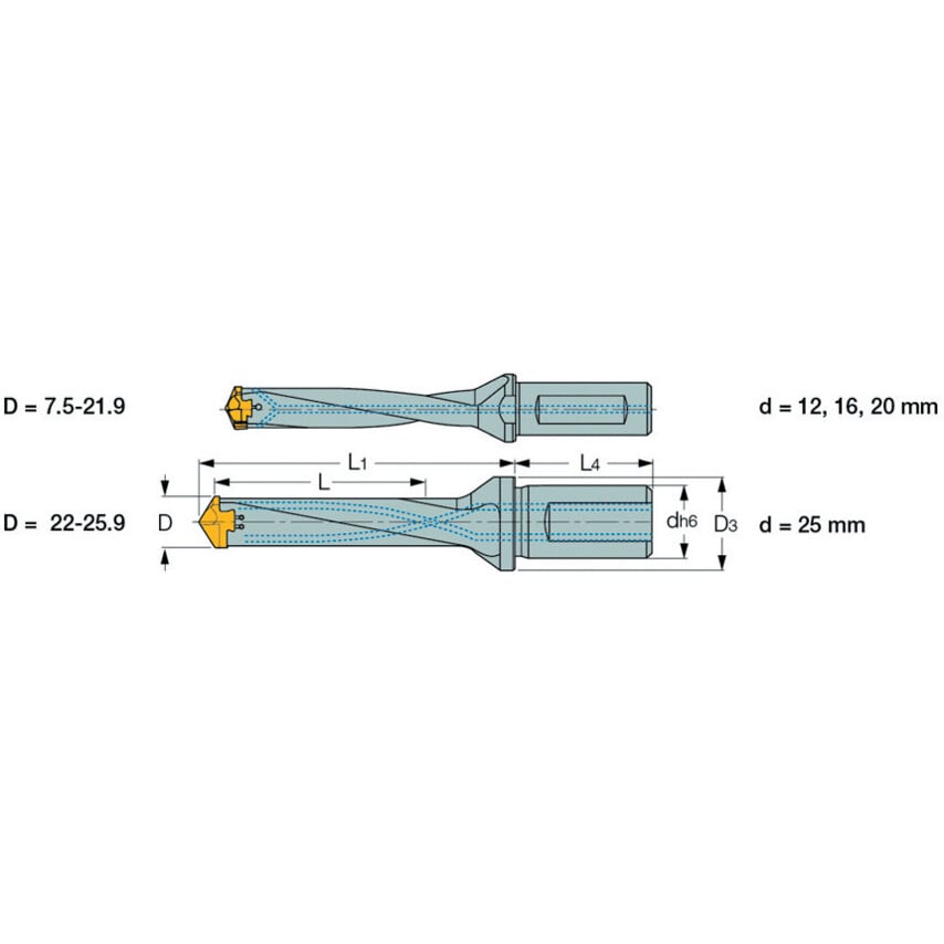 DCM 140-070-16A-5D Drill Body