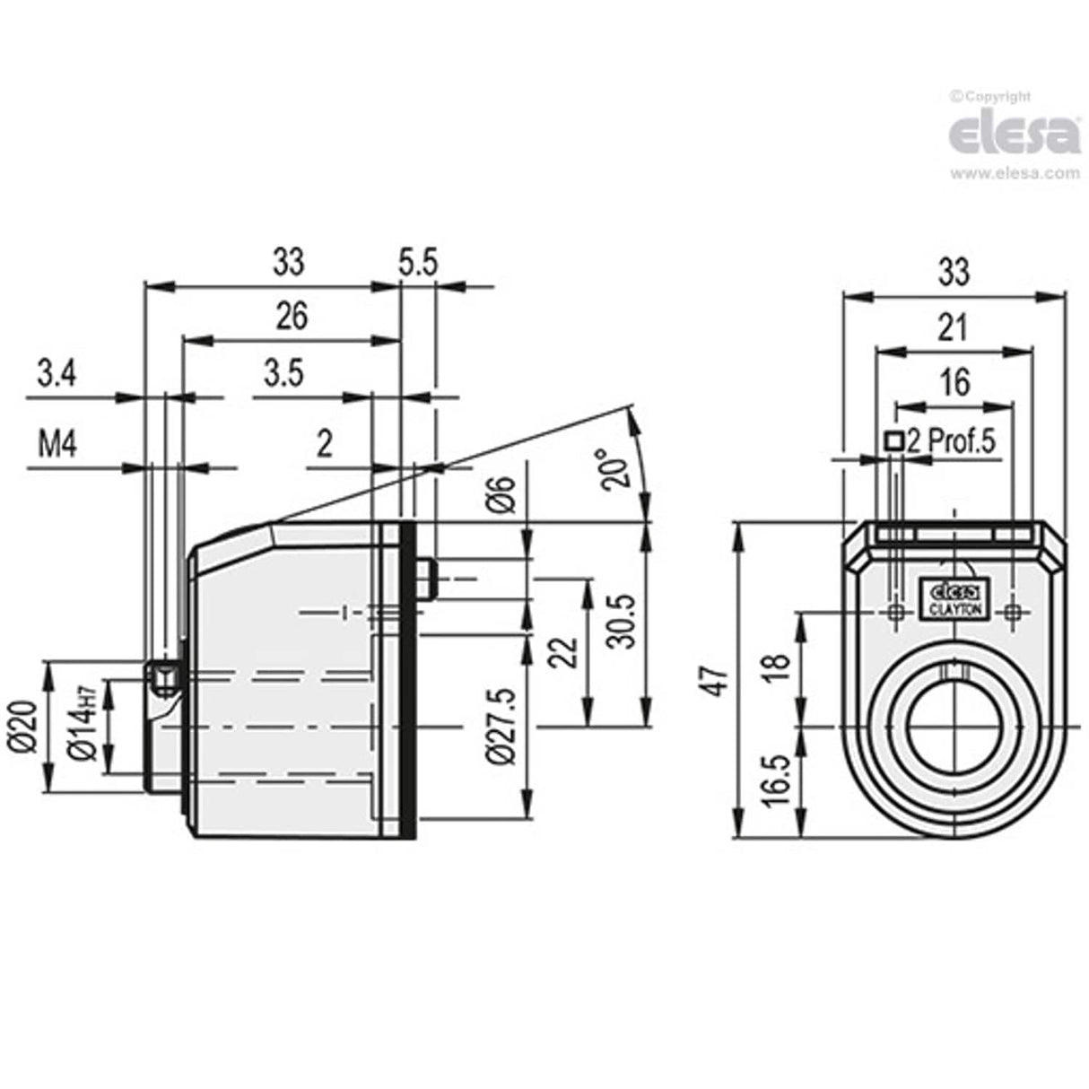 DD51 Mechanical position Indicators direct drive 4-digit counter technopolymer DD51-AN-002.0-D-C3
